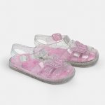 Mayoral Baby sandálky gumové třpytivé s motýlky stříbrné – Zboží Dáma Mayoral Baby sandálky gumové třpytivé s motýlky stříbrné – Zboží Dáma