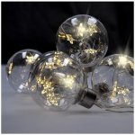 Solight Sada LED vánočních koulí s hvězdami velikost 8 cm 6 ks 30 LED časovač 3xAA USB 1V228 – Sleviste.cz