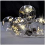 Solight Sada LED vánočních koulí s hvězdami velikost 8 cm 6 ks 30 LED časovač 3xAA USB 1V228 – Hledejceny.cz