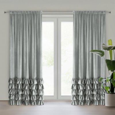 EUROFIRANY ZATEMŇOVACÍ ZÁVĚS NA PÁSCE CARLI 140X270 CM STŘÍBRNÁ – Hledejceny.cz