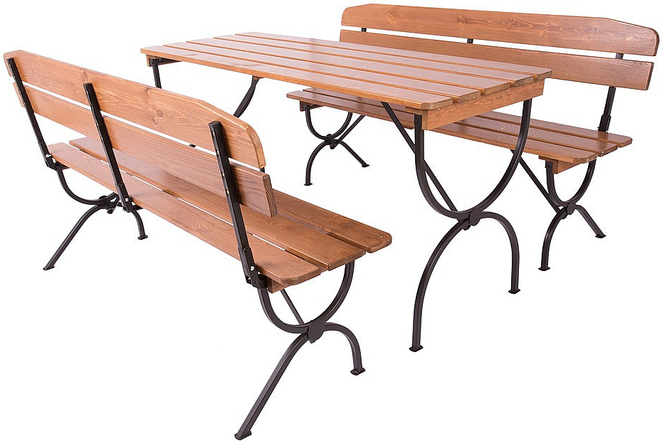 DEOKORK Dřevěná zahradní sestava NAXOS 1+2 (180 cm)
