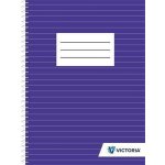 Victoria blok na psaní linkovaný drátěná kroužková vazba A4 70 listů – Hledejceny.cz