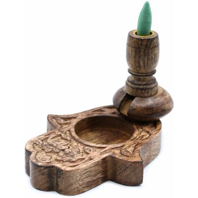 Dřevěný stojan na tekoucí dým - Hamsa – Zboží Dáma