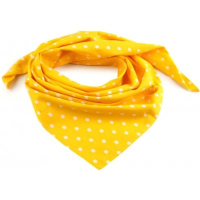 Stoklasa Bavlněný šátek s puntíky 34 bsp045 žlutá žloutková – Zboží Mobilmania