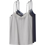 esmara dámský top se špagetovými ramínky 3 kusy navy modrá / šedá – Zboží Dáma