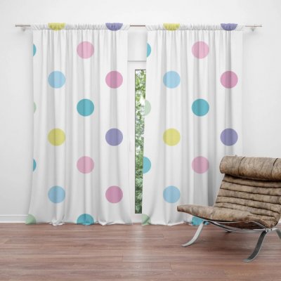Sablio Závěs Puntík vedle puntíku: 2ks 140x250cm – Hledejceny.cz