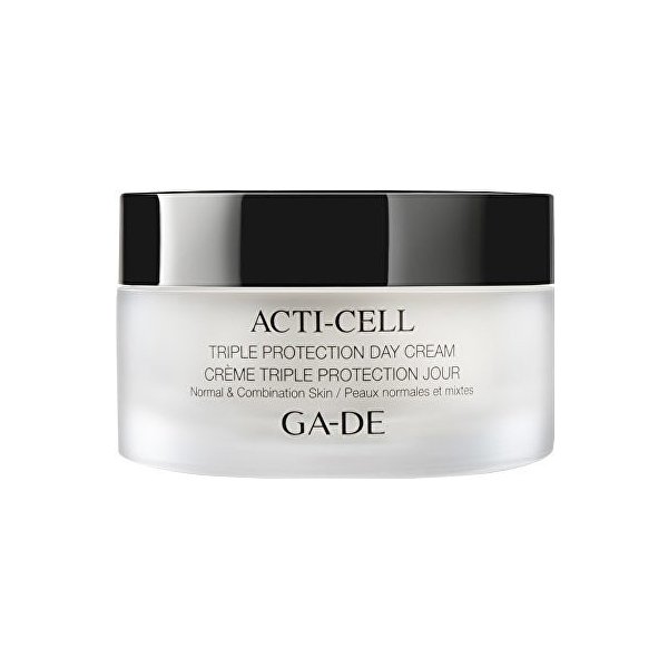 Pleťový krém GA-DE Acti-Cell Triple Protection Day Cream For Normal Combination Skin normální a smíšená pleť hydratační a zklidňující denní krém s detoxikačním úči 50 ml