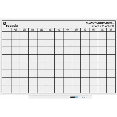 ROCADA Skin Planner 6420YP roční plánovací kalendář (EN), 115 x 75 cm lakovaná, bílá – Zboží Živě
