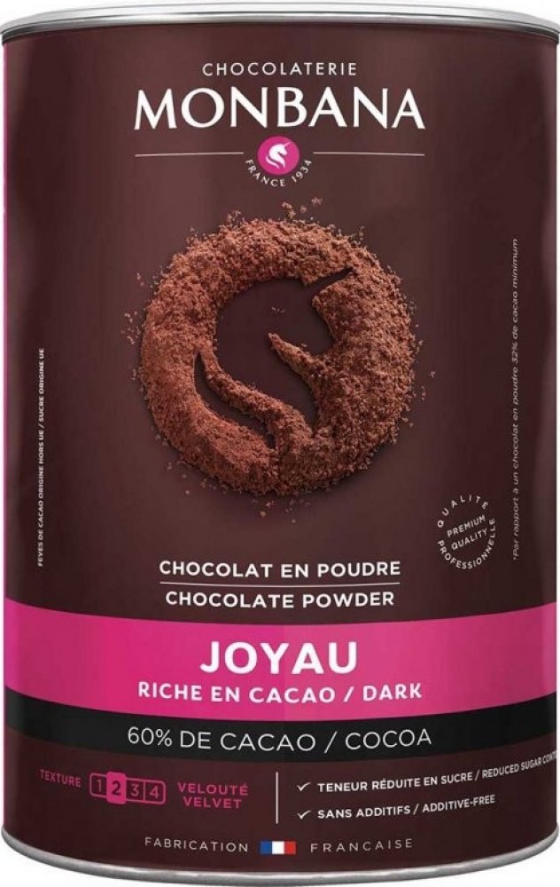 Chocolat en poudre Monbana Trésor 33% de cacao - 1Kg