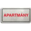 Piktogram Accept Piktogram "APARTMÁNY" (160 × 80 mm) (stříbrná tabulka - barevný tisk)