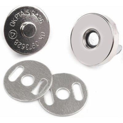 Pro Háčkování Magnetické zapínání kulaté 18 mm, nikl – Sleviste.cz