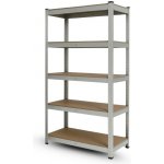 Bezšroubový regál 180x80x40 - pozinkovaný - 5 polic – Zboží Mobilmania