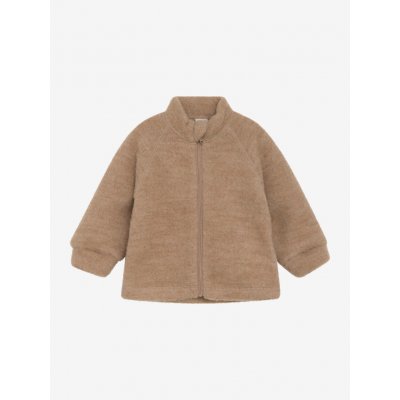Dětská merino mikina na zip hnědá Woodsmoke CeLaVi – Zboží Dáma