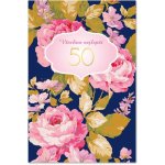 Ditipo Blahopřání - K VÝROČÍ 50.tiny (růžové květy) GK – Zboží Mobilmania