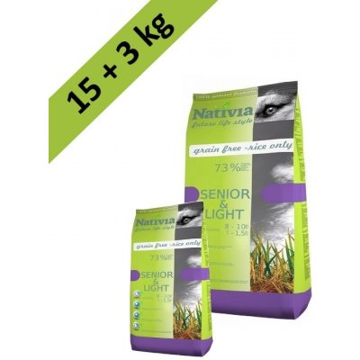 Nativia Senior & Light Chicken & Rice 3 kg – Hledejceny.cz