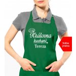 Kariban HobbyTriko Zástěra pro ženy se jménem Královna kuchyně Zelená – Hledejceny.cz