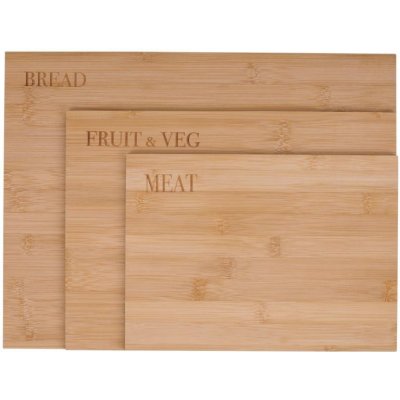 ALPINA Prkénko na krájení bambus sada 3ks ED-223860 – Zboží Dáma