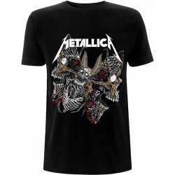 Metallica tričko Skull Moth Black