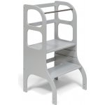 STEP UP Montessori učící věž s nastavitelnou výškou šedá – Zbozi.Blesk.cz