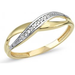 Lillian Vassago Zlatý prsten se zirkony LLV46 GR026