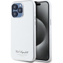 Karl lagerfeld Grained PU Hotel RSG pro iPhone 15 Pro White