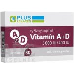 Plus Lékárna Vitamin A + D 5000 IU 400 IU 30 kapslí – Hledejceny.cz