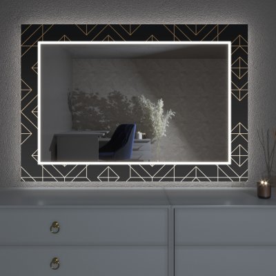 Artalo LED zrcadlo s dekorem D10 50 x 50 cm