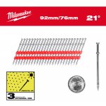 Milwaukee Duplexní hřebíky 21° s kulatou hlavou 92mm/76mm (2000 KS)