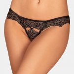 Pikantní kalhotky otevřené Meshlove crotchless panties - Obsessive černá – Zboží Dáma