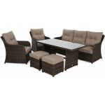 Vencl Zahradní nábytek BERGAMO Brown Mat / Brown Melange – Zboží Mobilmania