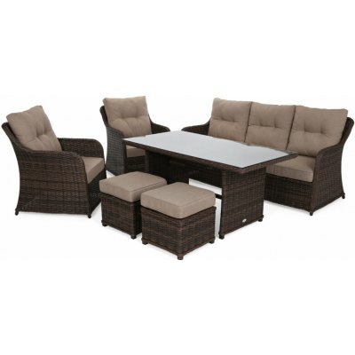Vencl Zahradní nábytek BERGAMO Brown Mat / Brown Melange – Zboží Mobilmania