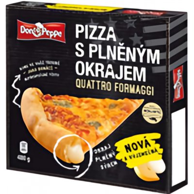 Don Peppe Pizza s plněným okrajem quattro formaggi 480 g – Hledejceny.cz