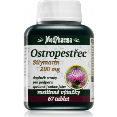MedPharma Ostropestřec Silymarin 200 mg, 67 tablet