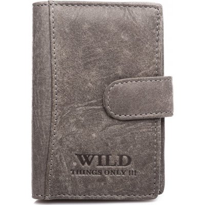 WILD Kožené pouzdro na doklady karty a vizitky 5515 šedé – Sleviste.cz