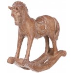 Kůň houpací dřevěný motiv stříbrné sedlo ALA1339 – Zboží Mobilmania