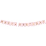 Girlanda růžová HAPPY BIRTHDAY – Zboží Dáma