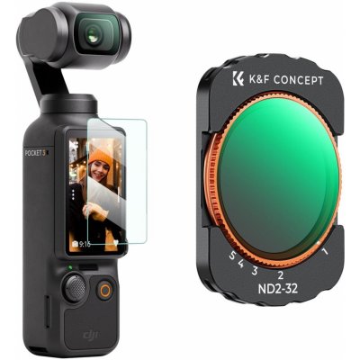 Kf ND šedý nastavitelný ND2-ND32 pro DJI Osmo Pocket 3 HD MC Nano X K&F - KF01.2544 – Zboží Živě
