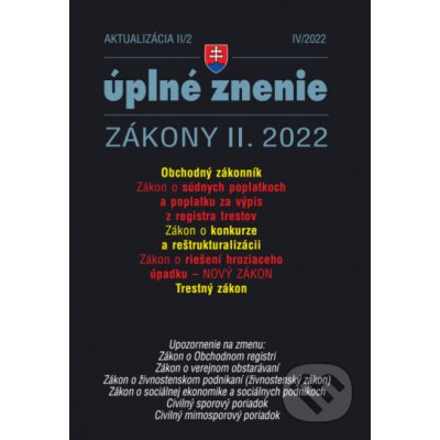 Aktualizácia II/2 /2022 - Riešenie hroziaceho úpadku - Poradca s.r.o.