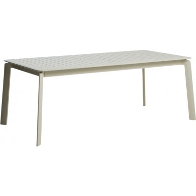 Kave Home hliníkový rozkládací zahradní stůl Brela 205/287 x 100 cm Krémový – Hledejceny.cz