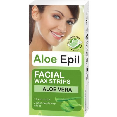 Aloe Epil Facial depilační voskové pásky na obličej 12 + 2 kusů – Hledejceny.cz