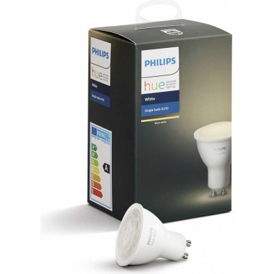 Philips Hue BT LED žárovka GU10 5.2W bílá 1 ks Chytrá LED žárovka 1ks 2700K – Zboží Mobilmania