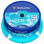 Verbatim CD-R 700MB 52x, Super AZO, spindle, 25ks (43352) – Zbozi.Blesk.cz