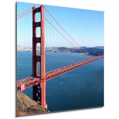 Obraz 1D - 50 x 50 cm - San Francisco - Golden Gate Bridge san francisco golden gate bridge karetní hra bridge karetní hra – Zboží Mobilmania