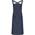 Premier Workwear Středně dlouhá zástěra Barista s křížením na zádech s kovovými očky v pase modrá indigo Pantone 2767 72x86cm PW129 – Zbozi.Blesk.cz