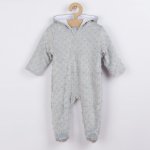 Zimní kojenecký overal z Minky Nicol Bubbles šedý – Zboží Mobilmania