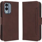 VSECHNONAMOBIL 55050 SLOT Peněženkový obal pro Nokia X30 hnědý – Zboží Mobilmania
