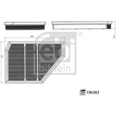 FEBI BILSTEIN Vzduchový filtr 196383 – Hledejceny.cz