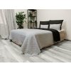 Přehoz Kontrast přehoz na postel Oboustranný prošívaný DIANA tmavě šedý/černý 160 x 200 cm