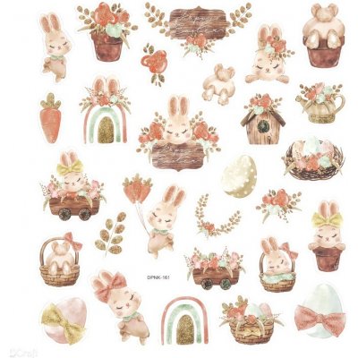 DP Craft Glitrové samolepky Velikonoce rustikální 28 ks – Sleviste.cz