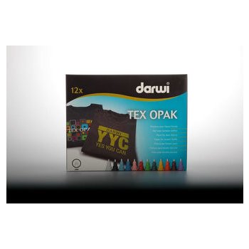 Darwi Tex Opak fixy na textil sada 12 x 6 ml